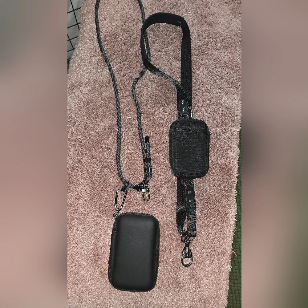 Black Crossbody Phone Case with Strap